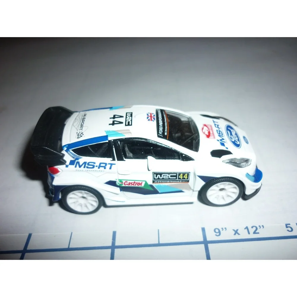 Hot Wheels Ford‎ Fiesta WRC Rally Car #44 White Blue M-Sport Castrol Diecast Toy